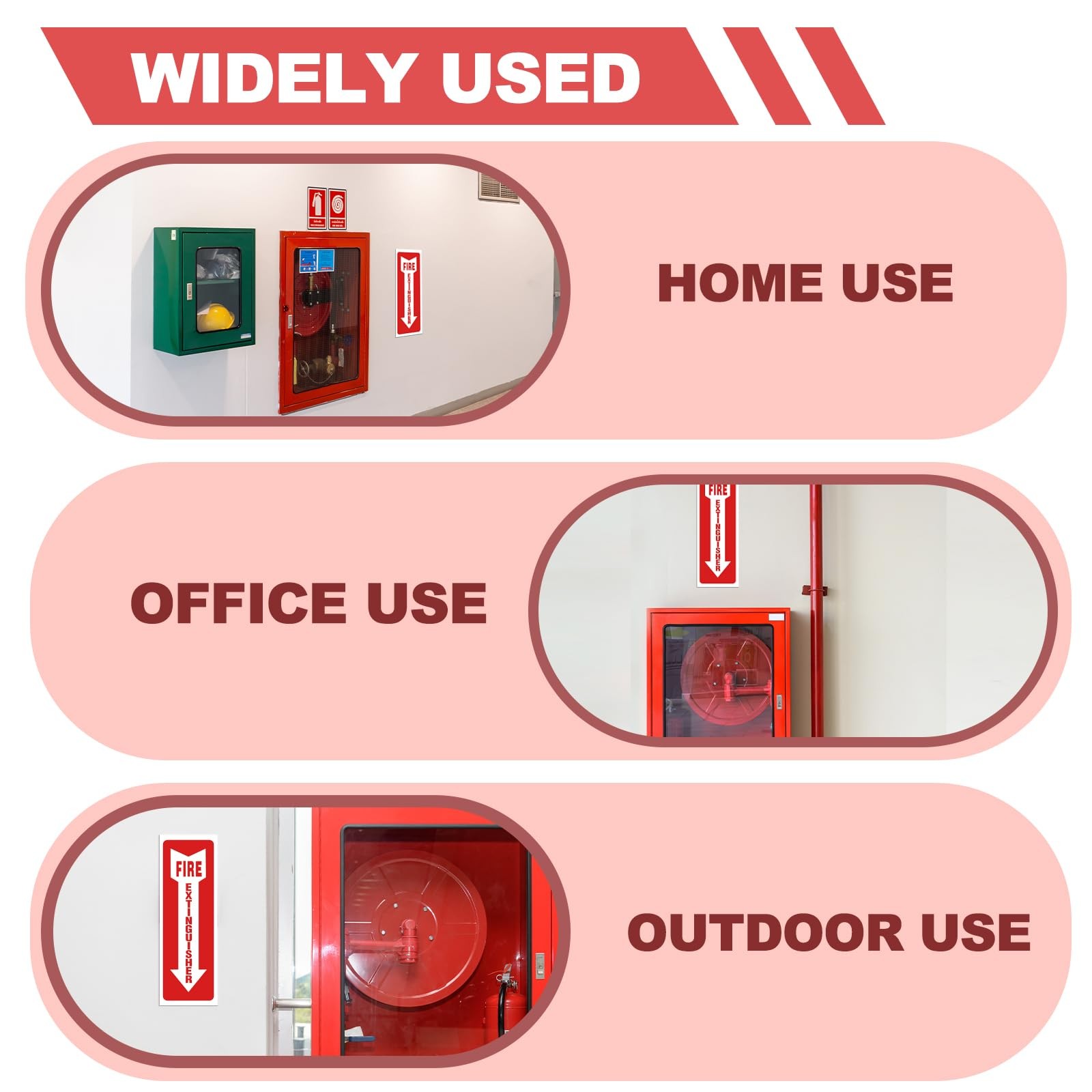 Fire Extinguisher Stickers 4×12 Inch, 5PCS Fire Extinguisher Signs, Fire Exti…