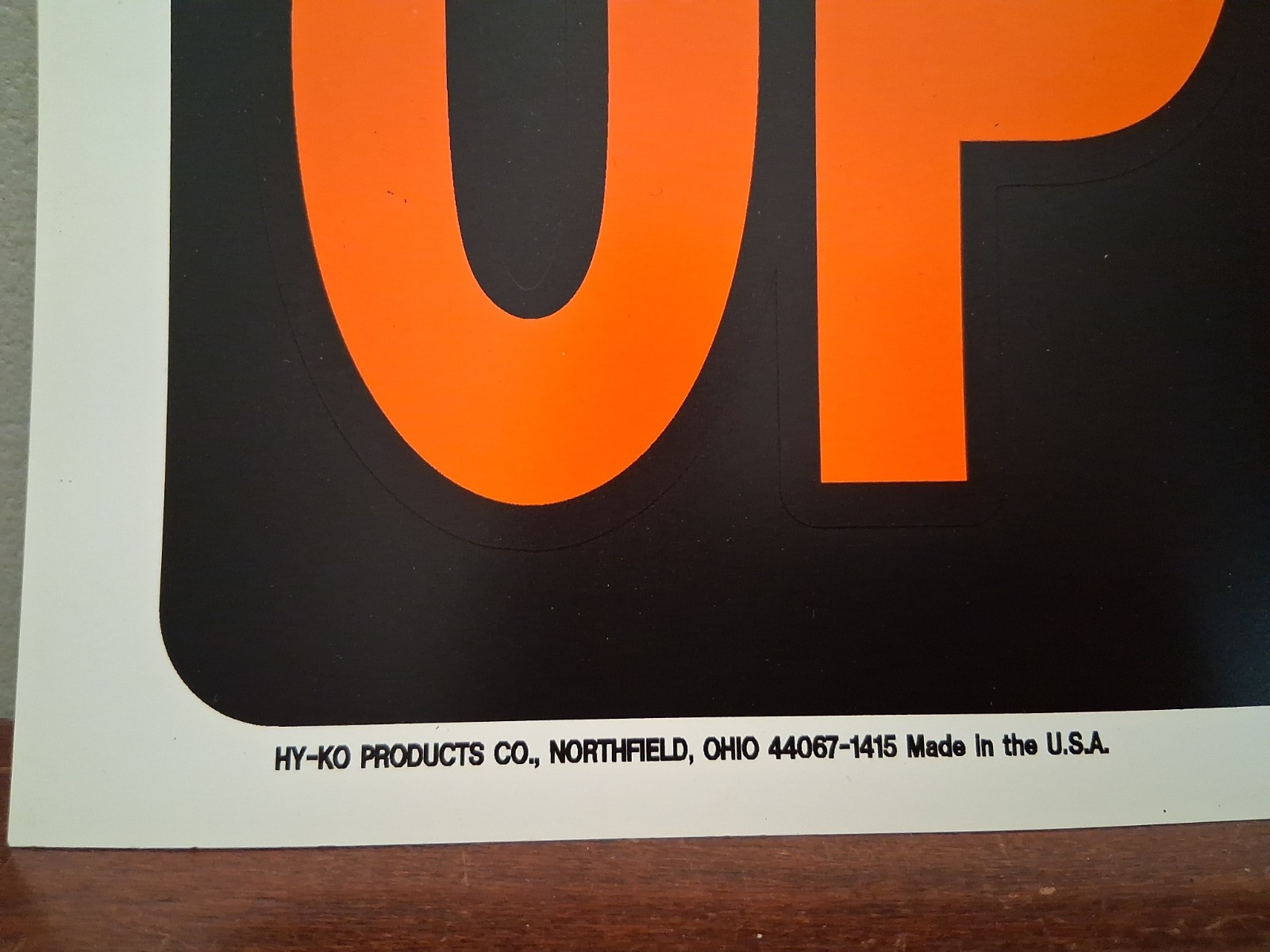 Hy-Ko Products Plastic 9&Prime;x12&Prime; Yes We&rsquo;re Open Sign New Old Stock