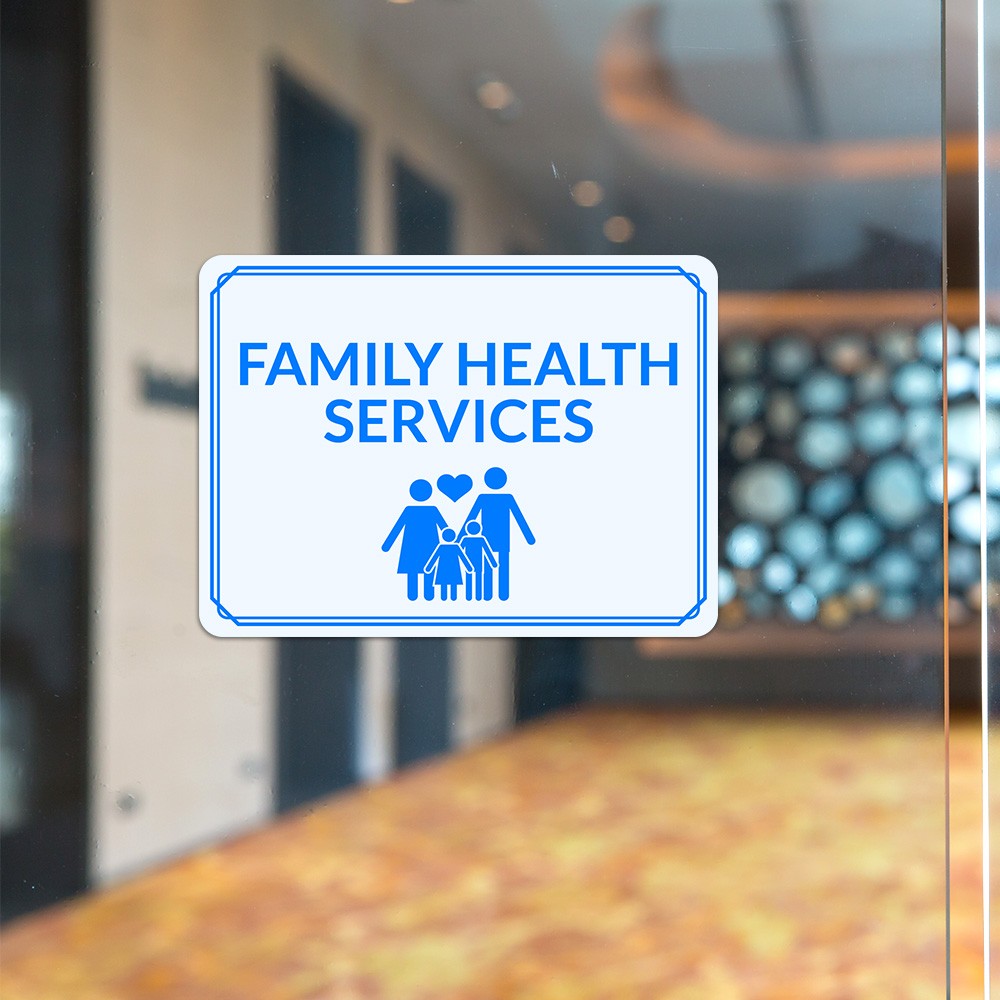 Classic Framed Plus Family Health Services Door or Wall Sign