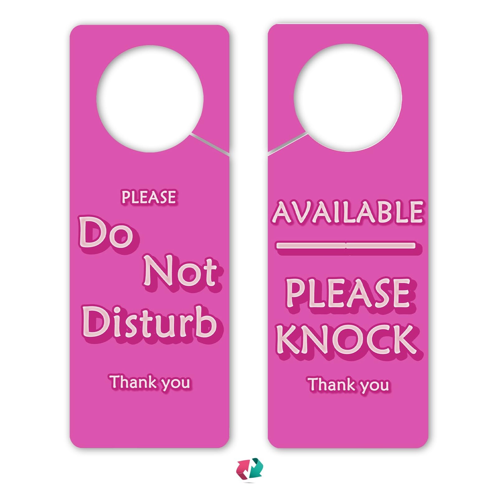 Do Not Disturb Door Hanger Sign,Pink Color-2 Pack Business Office Door Sign, …