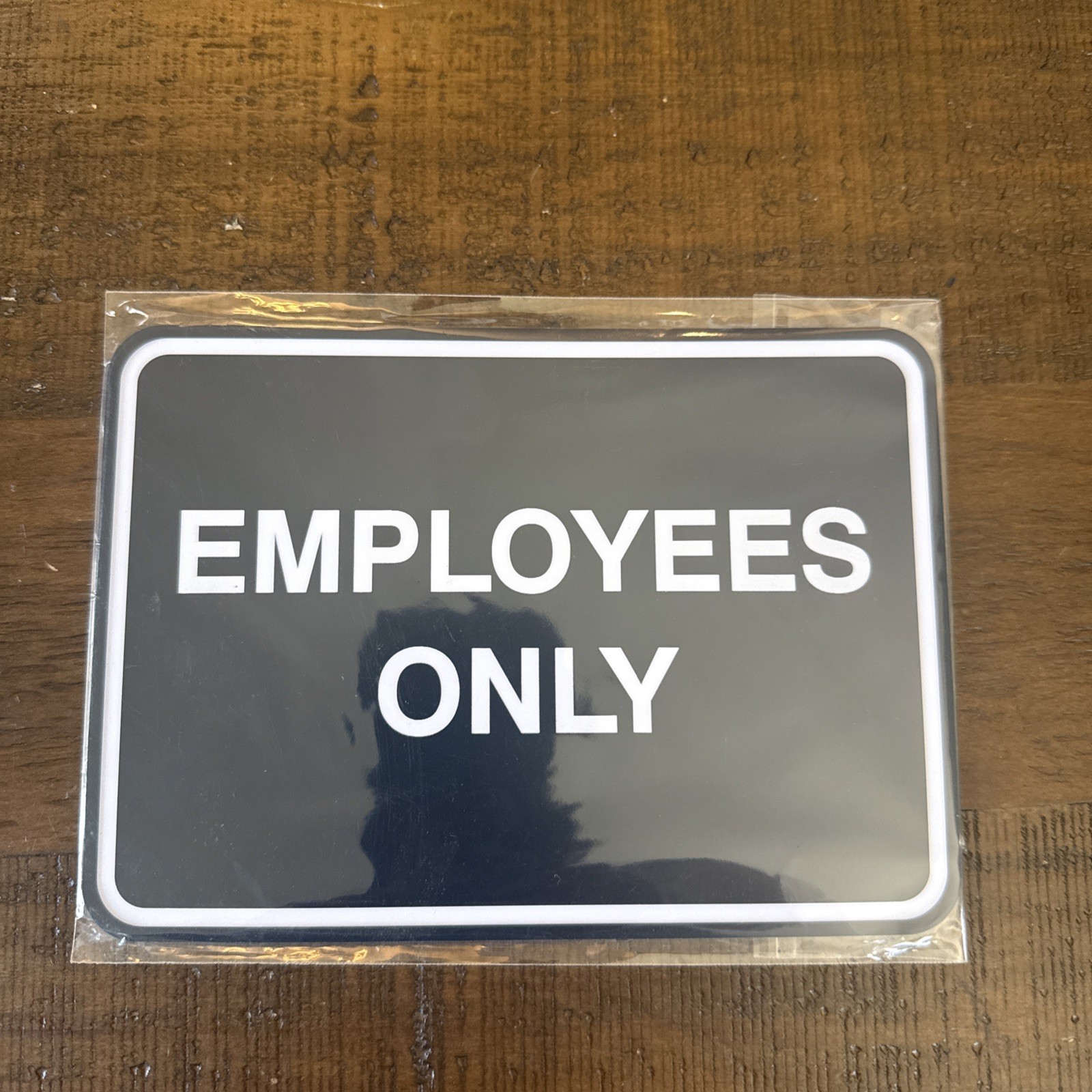 Signs ByLITA Classic Framed Employees Only Sign Navy Blue White 5&Prime; X 7&Prime;