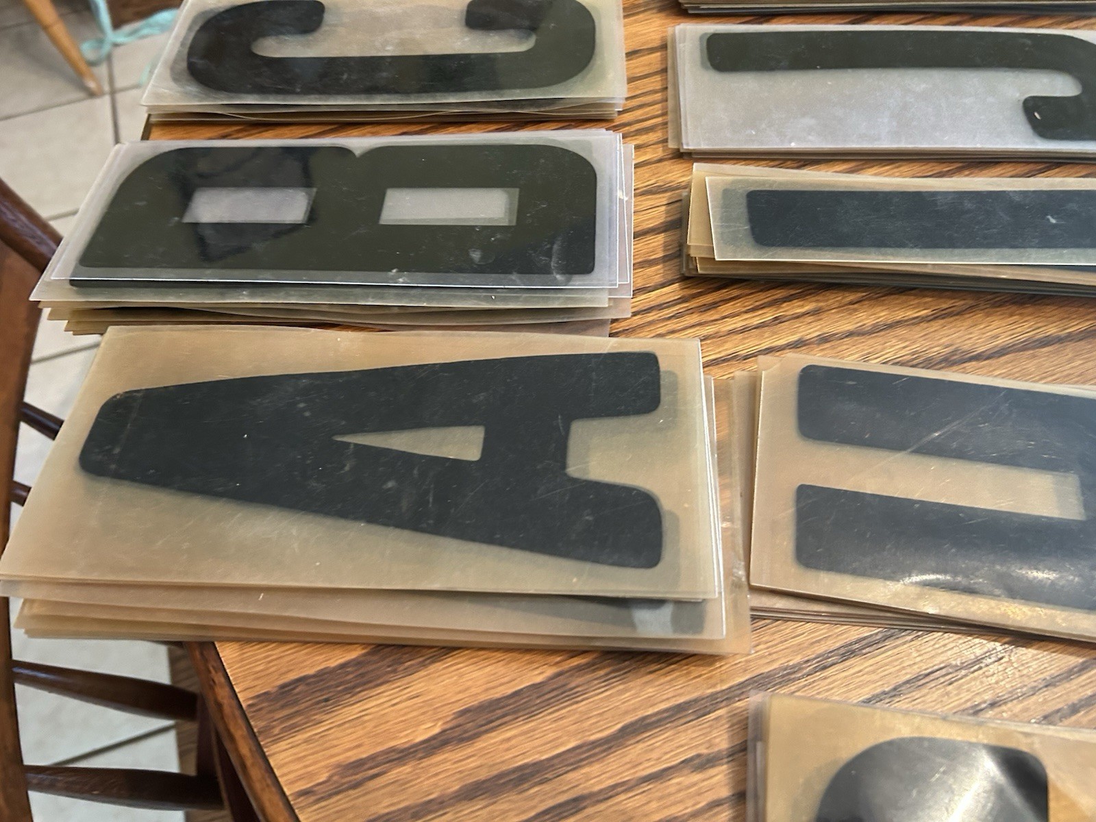 290 Plastic Sign Letters 8.75&Prime; used