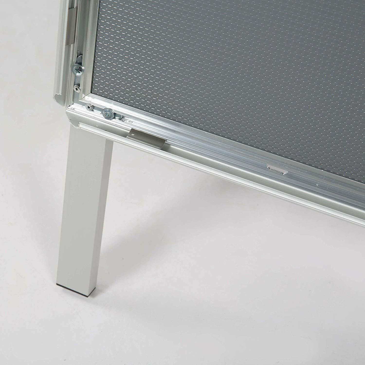 Sandwich Board Sidewalk Snap A-Frame Header Menu Holder Double Side 22×28 Silver