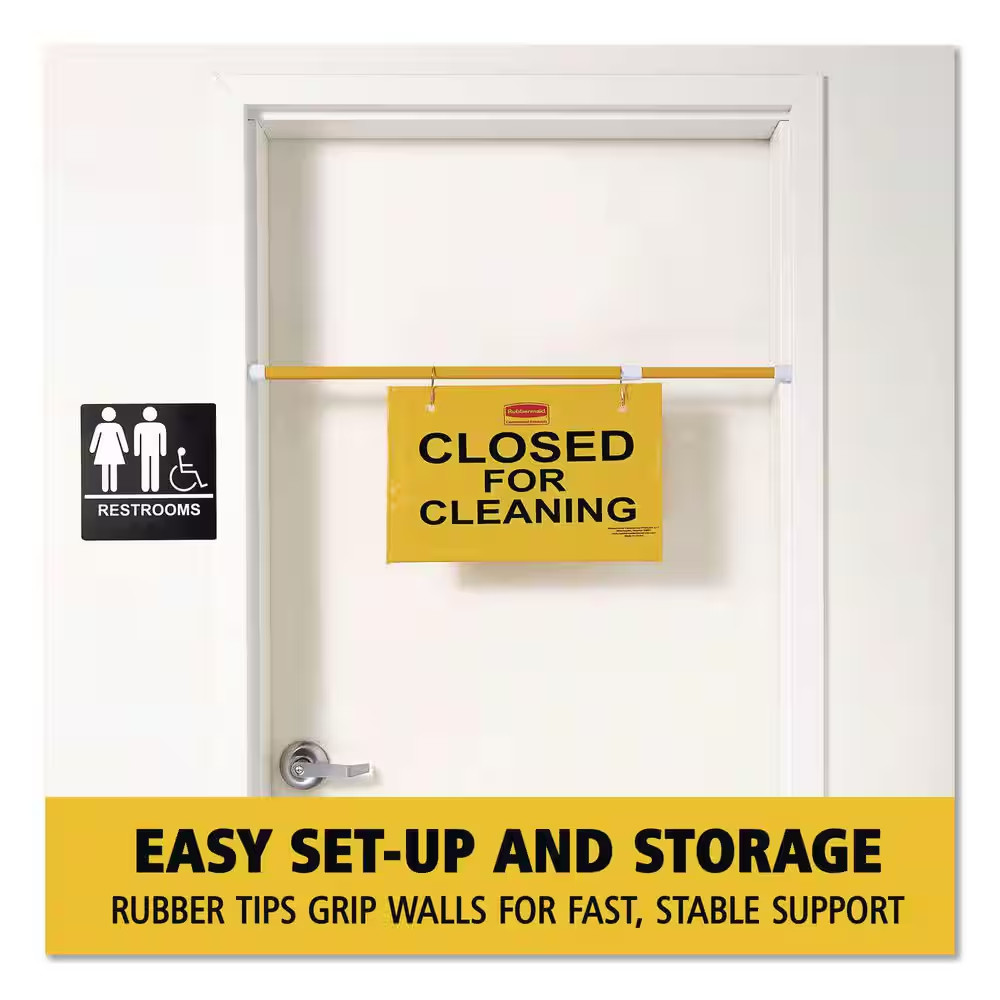 50 In. W X 1 In. D X 13 In. H Site Safety Hanging Sign in Yellow