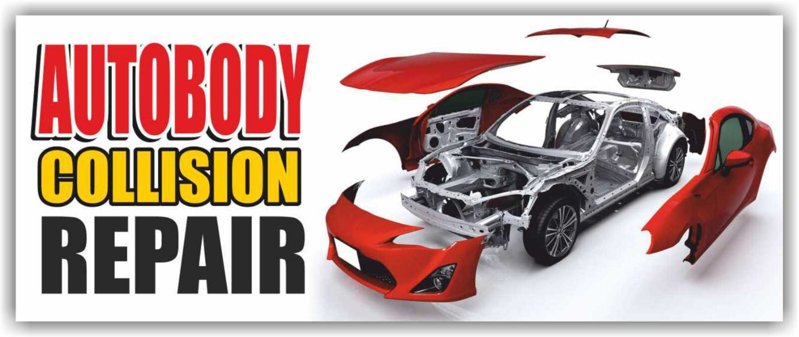 Autobody Collision Repair Advertising Banner Vinyl Mesh Sign car service shop