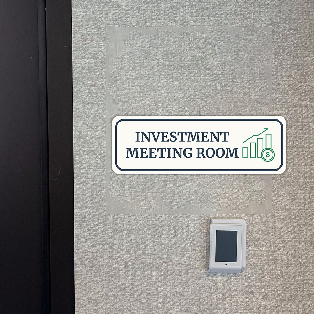 Standard Plus Investment Meeting Room Wall or Door Sign | Office Room Directions
