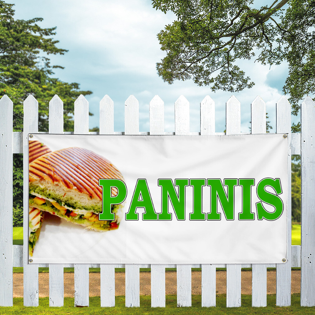 Vinyl Banner Multiple Sizes Panini Food Fair Truck Restaurant Restaurant & Food