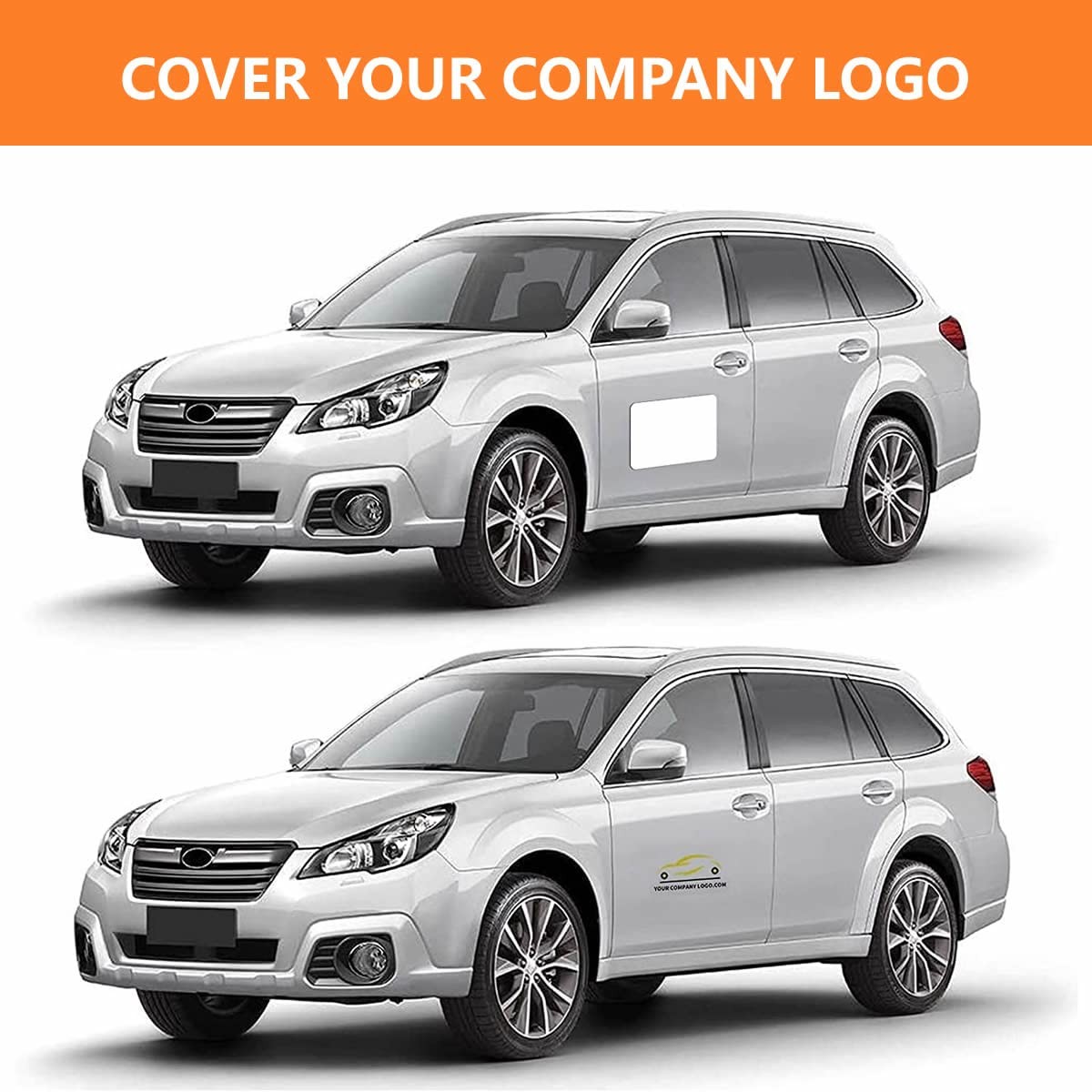 Set of 2 – Blank Car Door Magnet Sticker, Rounded Corners Magnetic Vehicle Sign,