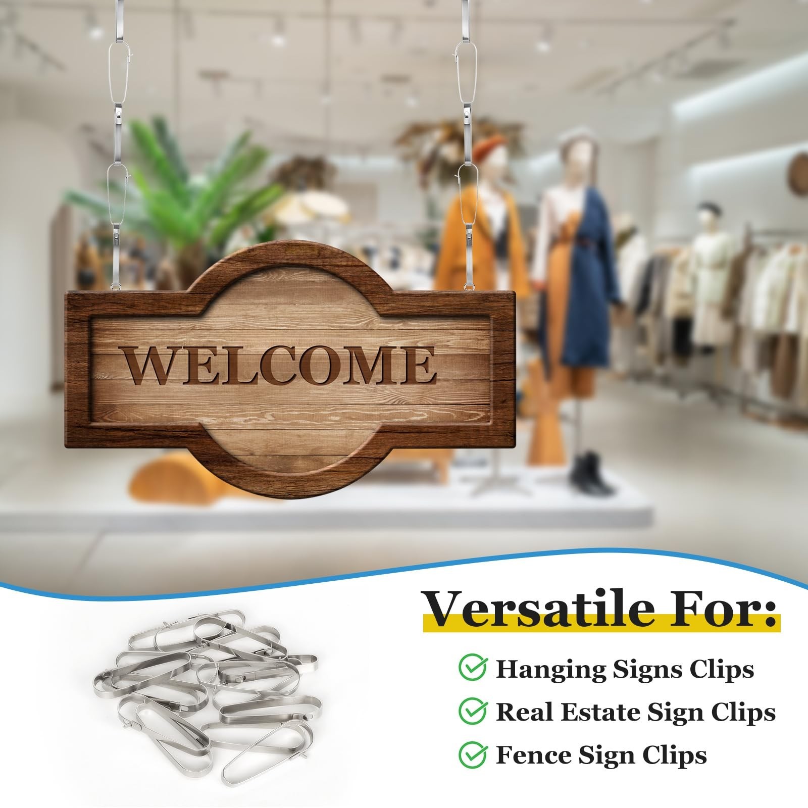 Daletu 16 PACKS Real Estate Sign Clips for Hanging Signs, Real Estate Sign Ri…