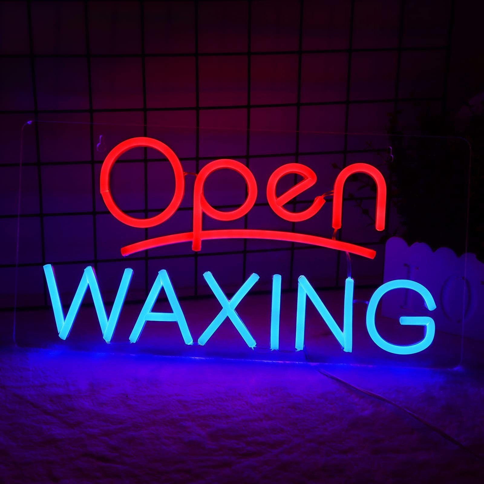 Open Waxing Neon Sign for Nails Salon,Business Sign for Beauty Spa,Super Brig…