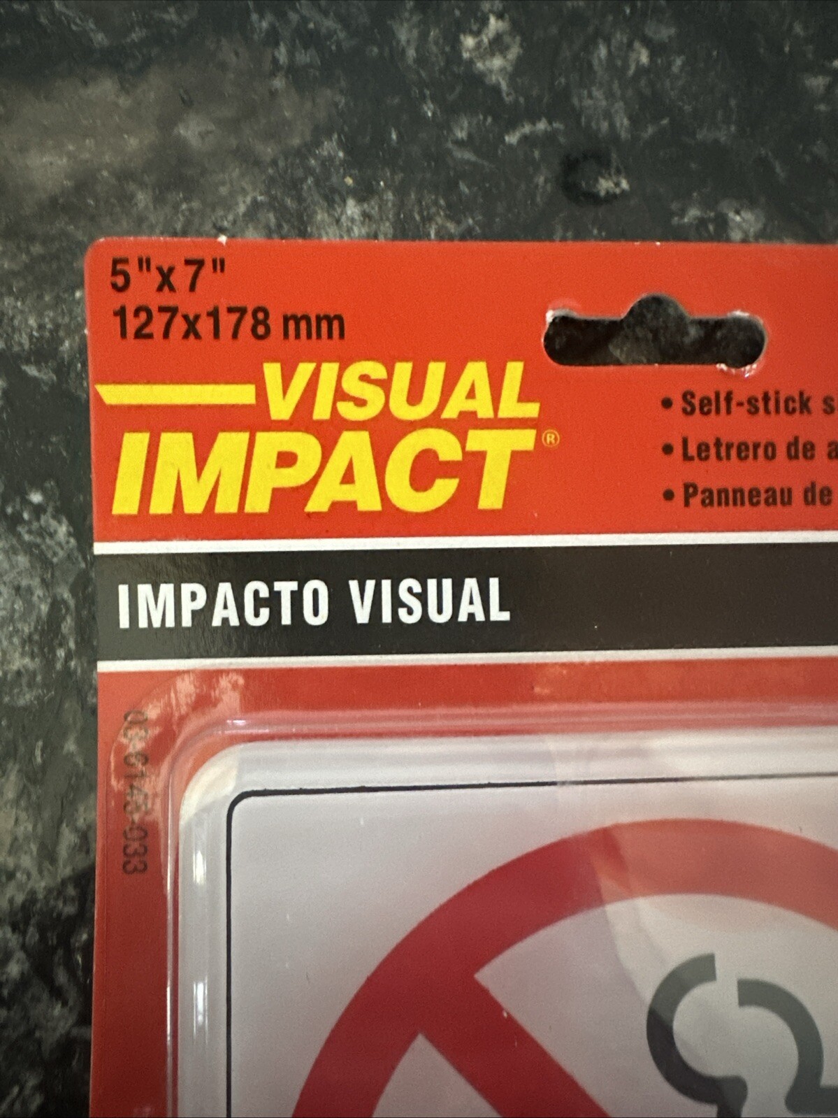5” X 7” No Smoking Sign Visual Impact Self Stick