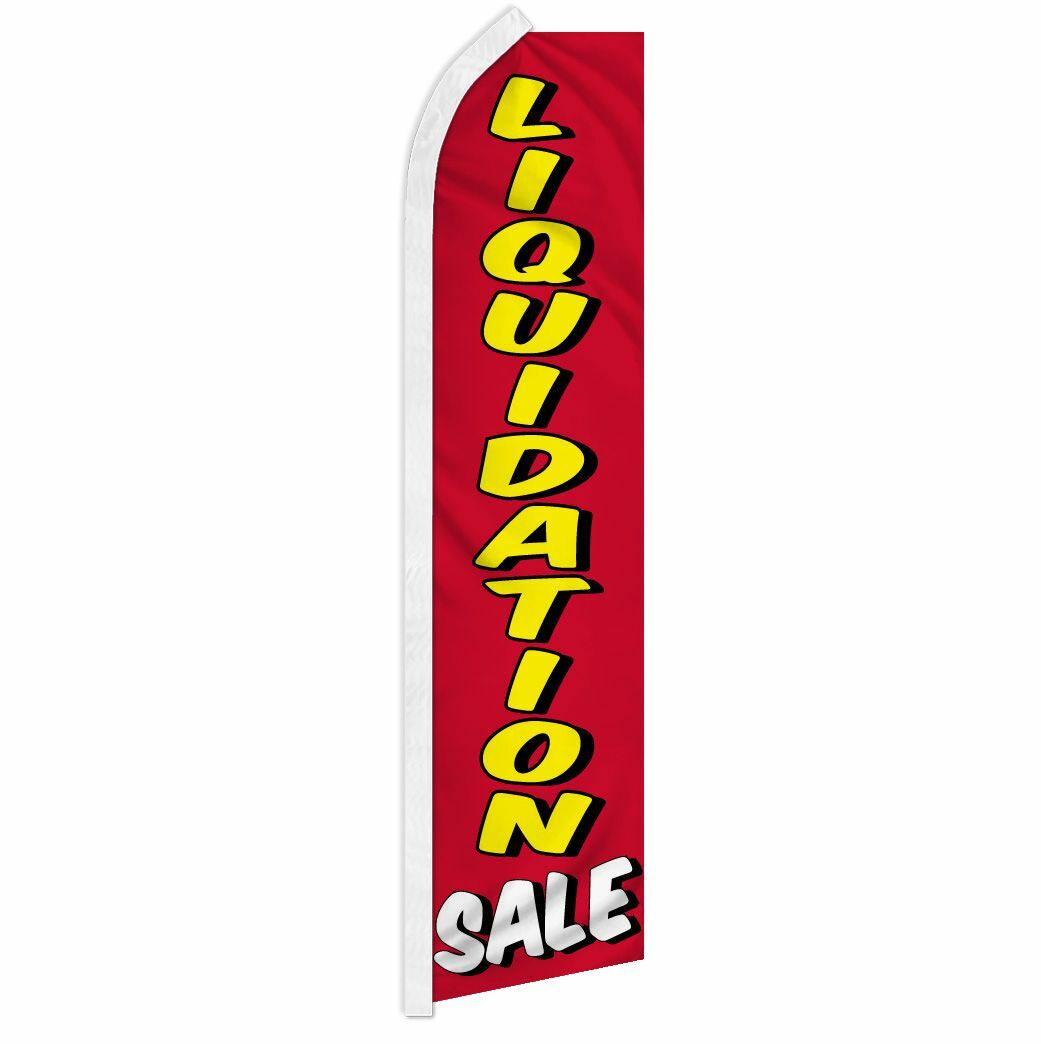 « LIQUIDATION SALE » advertising super flag swooper banner business sign warehouse