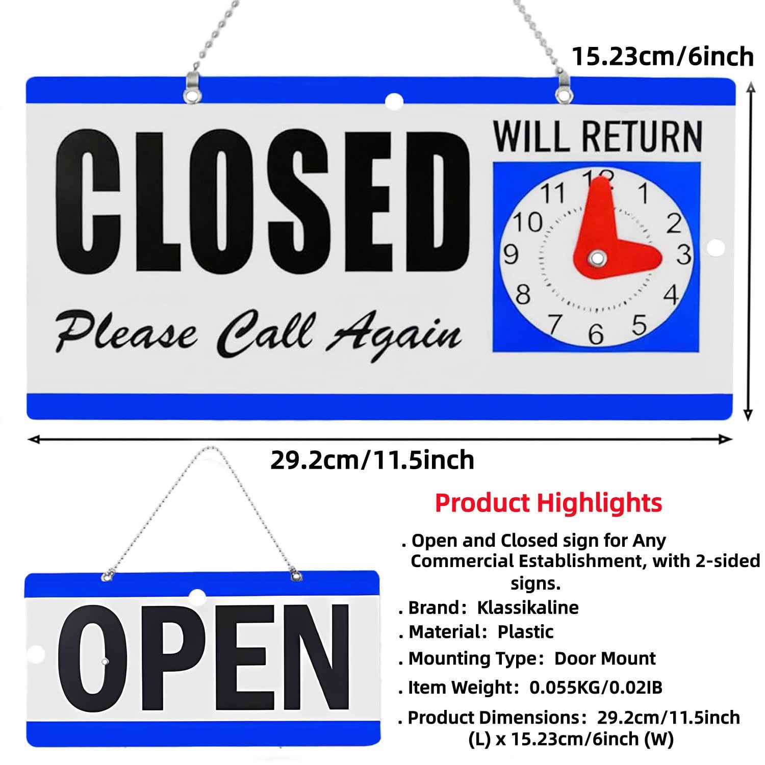 Large LED Open Signs for Business 11.5&Prime;L x 6&Prime;W Ultra Bright Miniature OPEN SIGNS