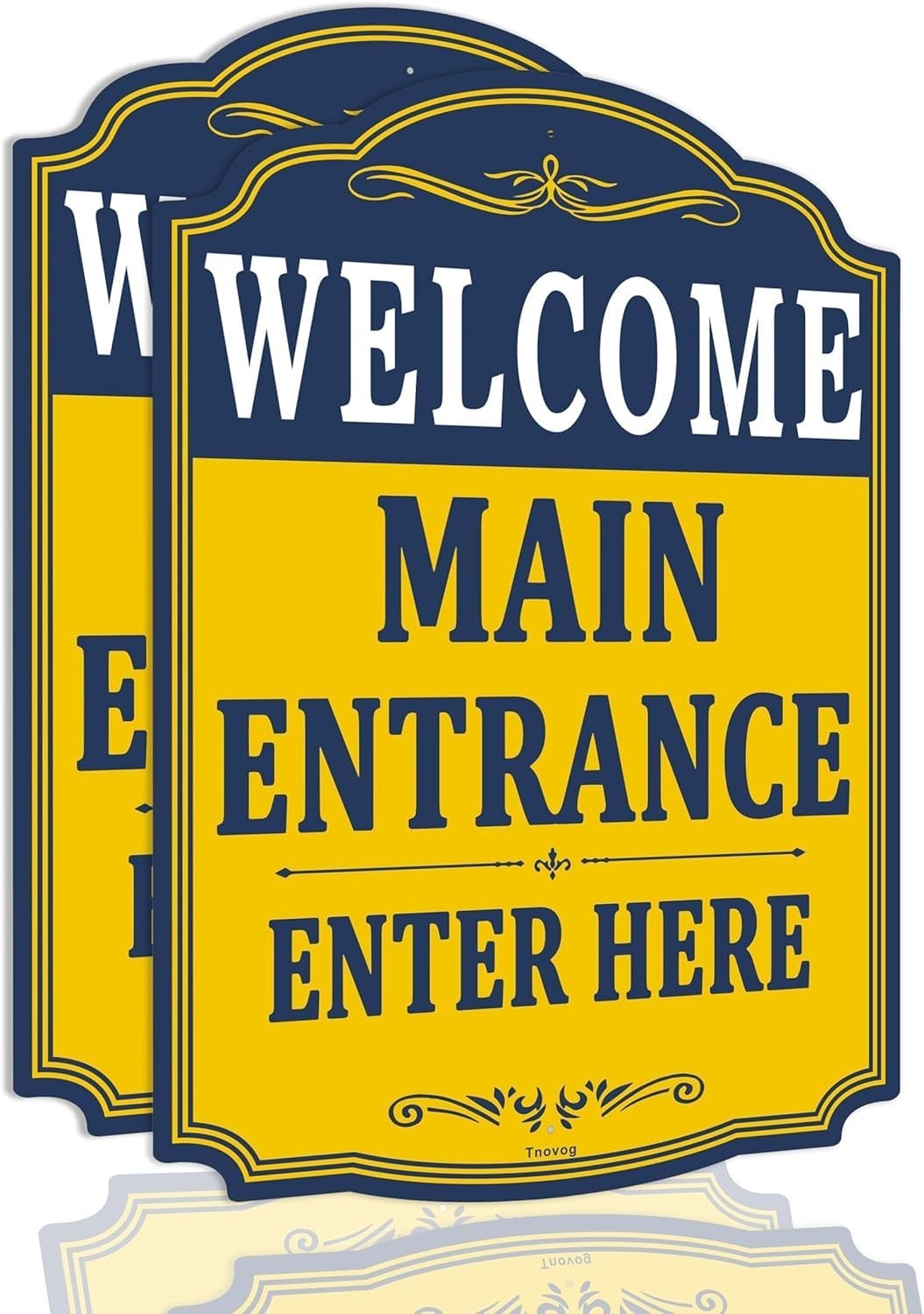 14×10 Inch Metal Welcome Sign for Business Office – Rustproof, Weatherproof, Eas