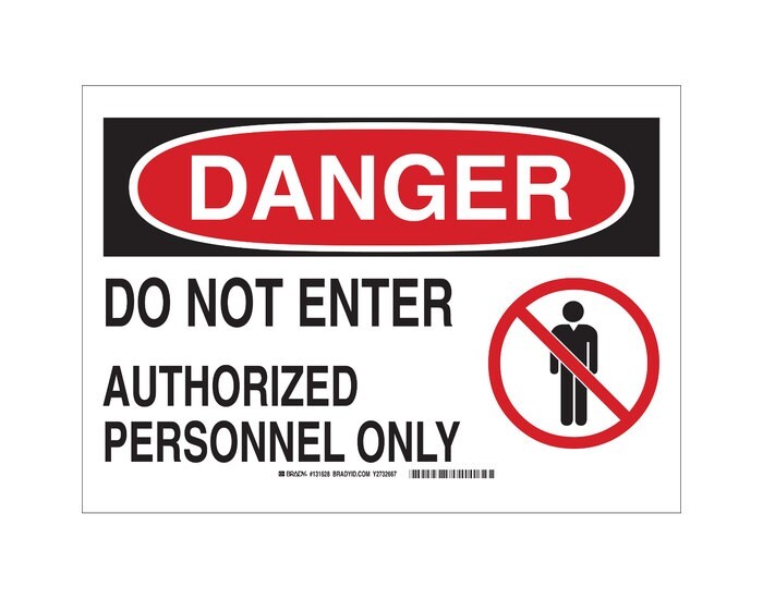 Do Not Enter, Danger, Vinyl Adhesive , 10 Inch x7 Inch (4 Pack) FAST Shipping