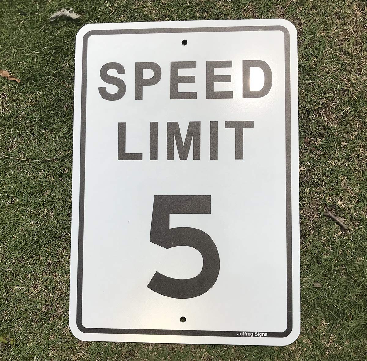 17×12 Inch Speed Limit 5 MPH Reflective Aluminum Safety Road Sign 2 PCS