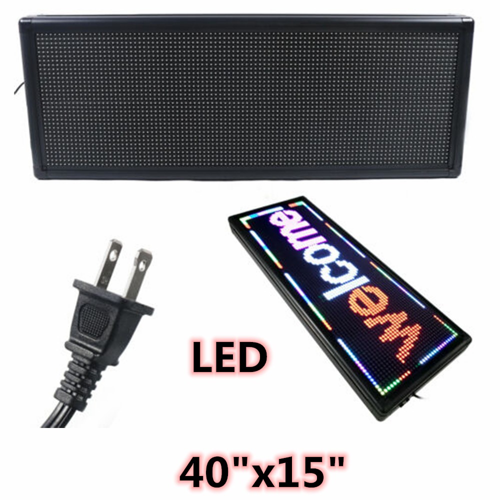 103*39*7cm High Resolution Electronics Led Sign 3 Color Scrolling Display Board