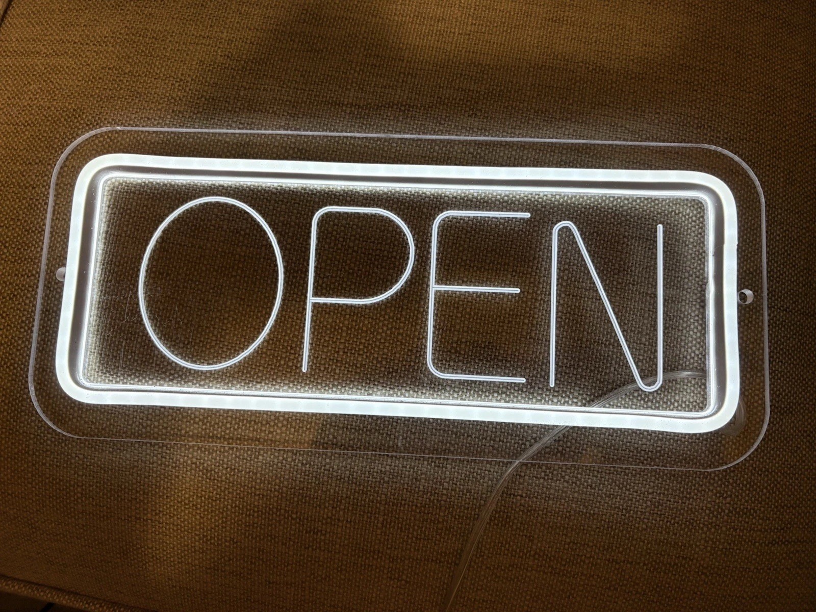 New Open Signs for Business LED Neon Lights 12X4 Inch adjustable brightness USB