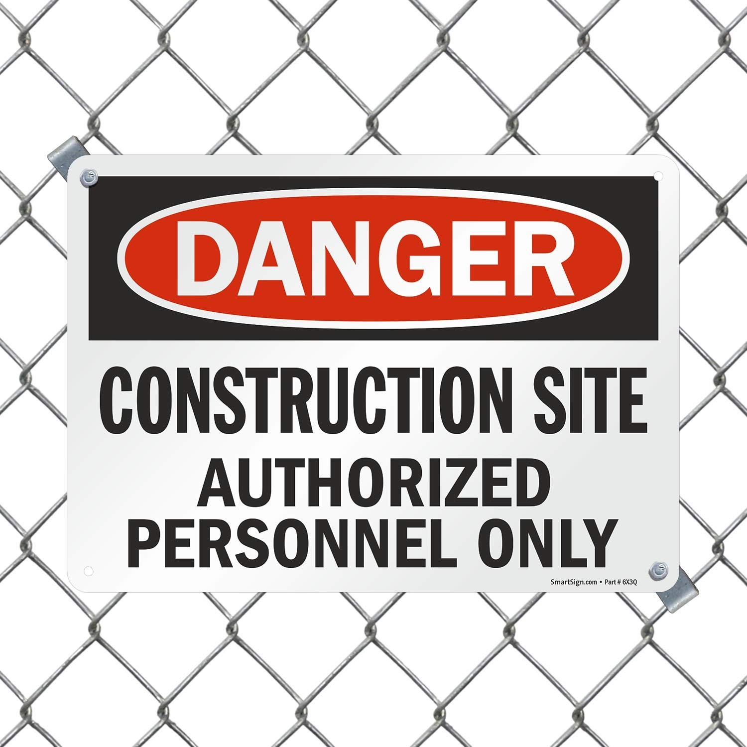 10×14 inch Danger Construction Site Authorized Personnel Only Sign Aluminum