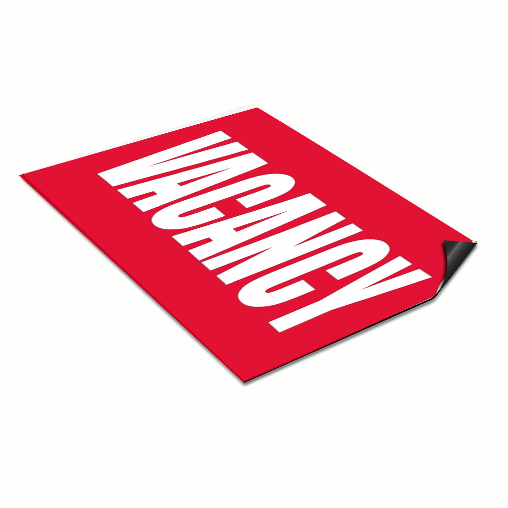 Car Magnet Set of 2 Vacancy Promotion Business Car Advertising Industrial Sign
