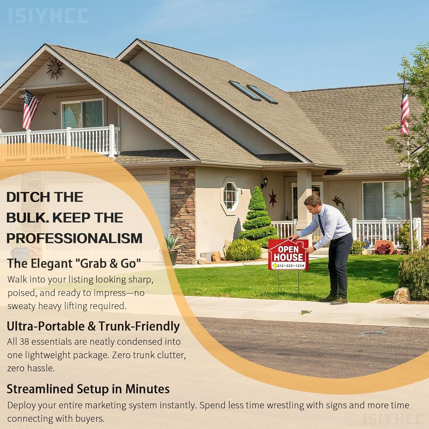 38-Piece Open House Kit: Double-Sided Signs & Guest Register Included