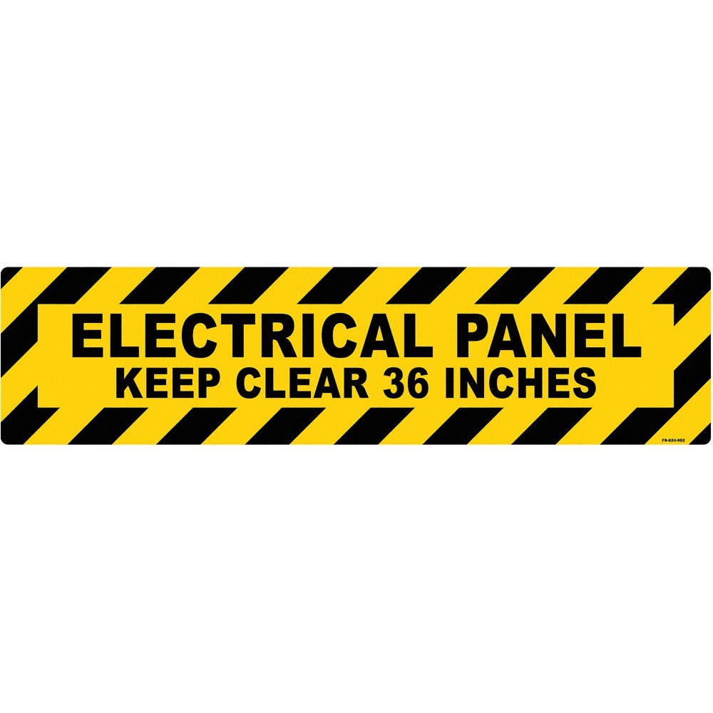 STRANCO INC FS-624-902 Anti-Slip Floor Sign,6 in x 24 in,Vinyl 484P45