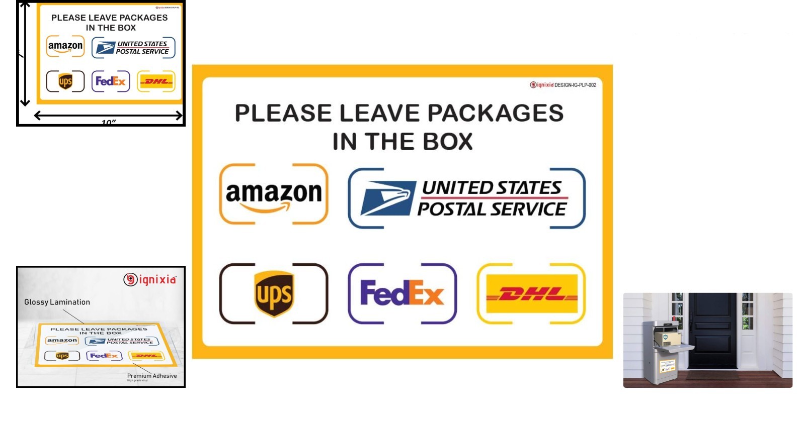 Durable Self-Stick Signs for Package Deliveries – 10×7 Inches, Outdoor Use