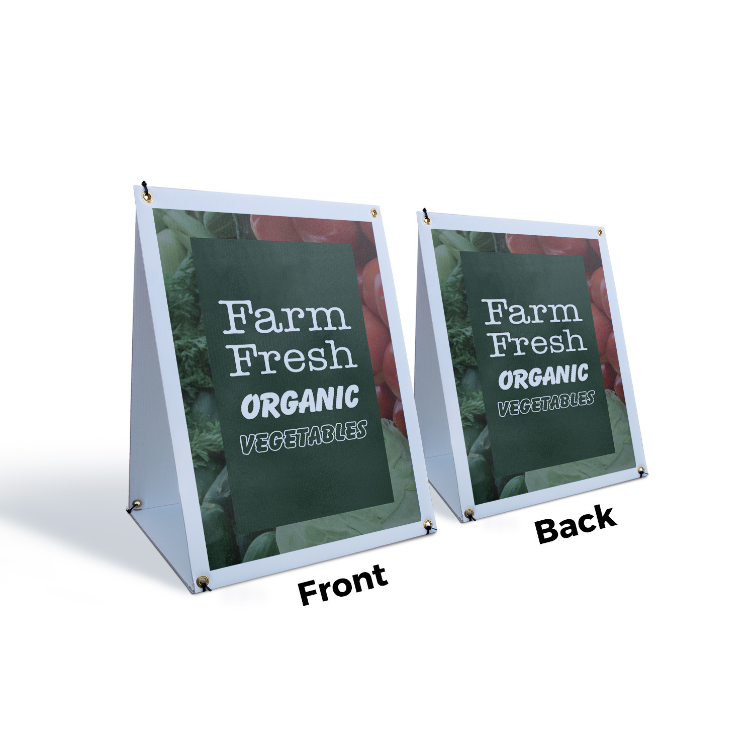 Farm Fresh Organic Vegetables A-Frame Sidewalk Sign Nutritious Choices Fresh