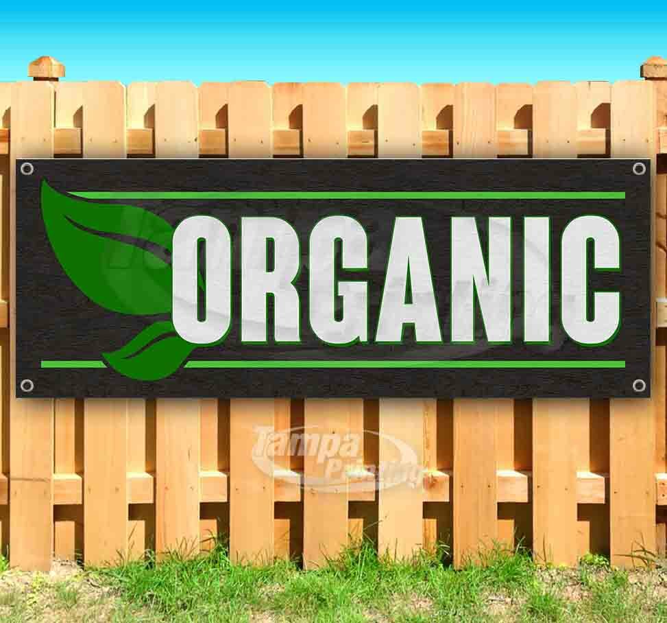 ORGANIC Advertising Vinyl Banner Flag Sign Many Sizes Available USA PRODUCE