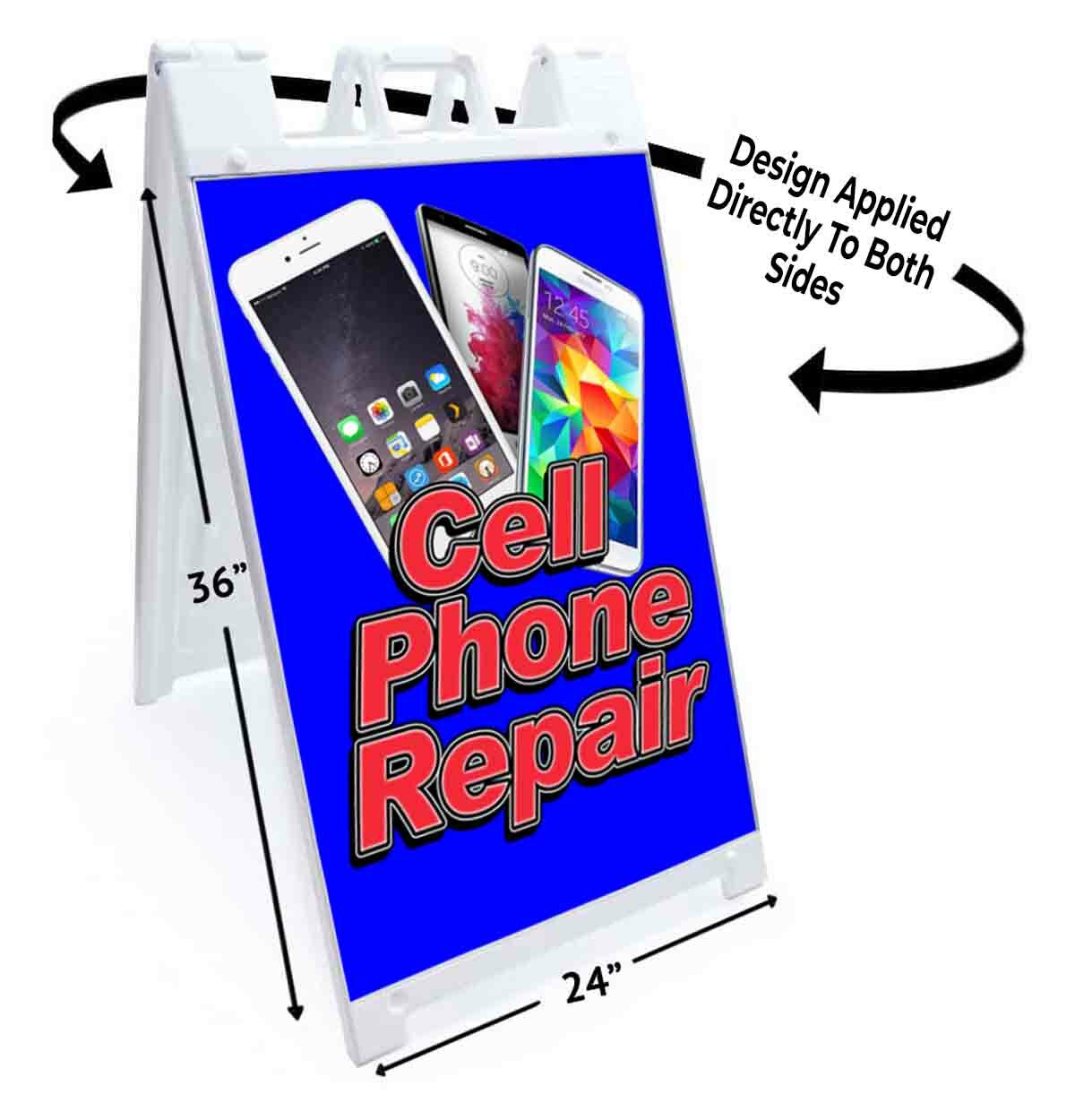 CELL PHONE REPAIR Signicade 24×36 A Frame Sidewalk Sign Double Sided TECHNOLOGY
