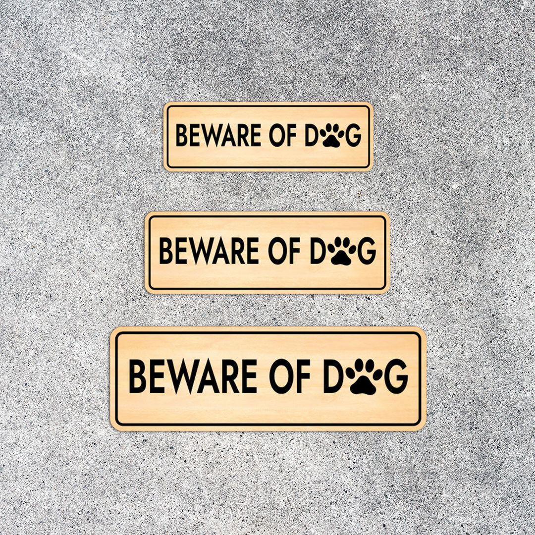 Standard Plus Beware of Dog Wall or Door Sign | Home Decor