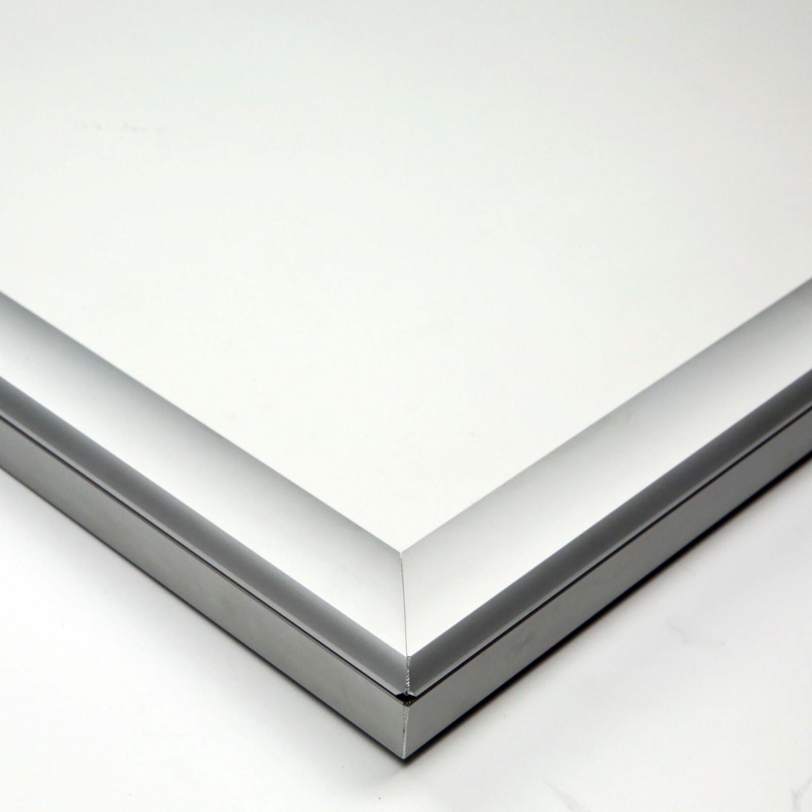 Smart LED Backlit Poster Frame 36×48&Prime; � Front Loading Silver Aluminum Anti-Glare