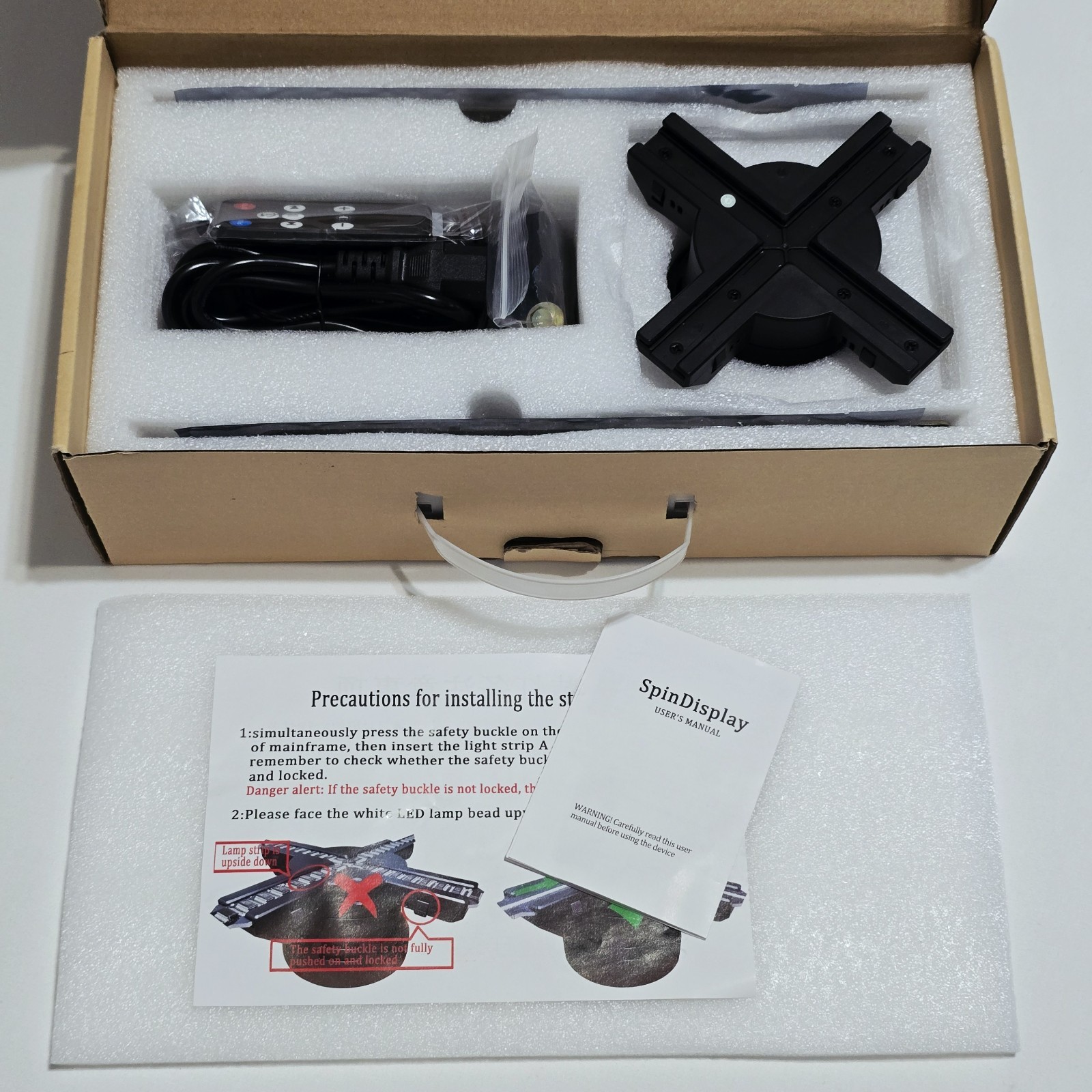 NEW SpinDisplay F56 3D Hologram Fan Projector 56cm 4-Blade LED WiFi App Control