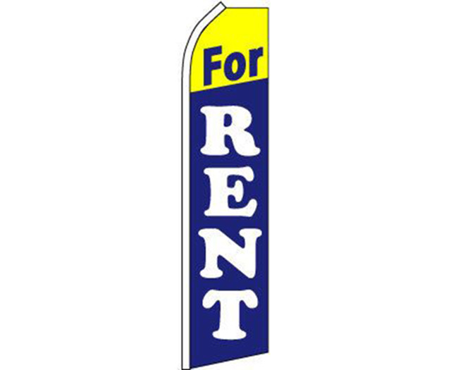 For Rent Flag Flutter Feather Banner Swooper