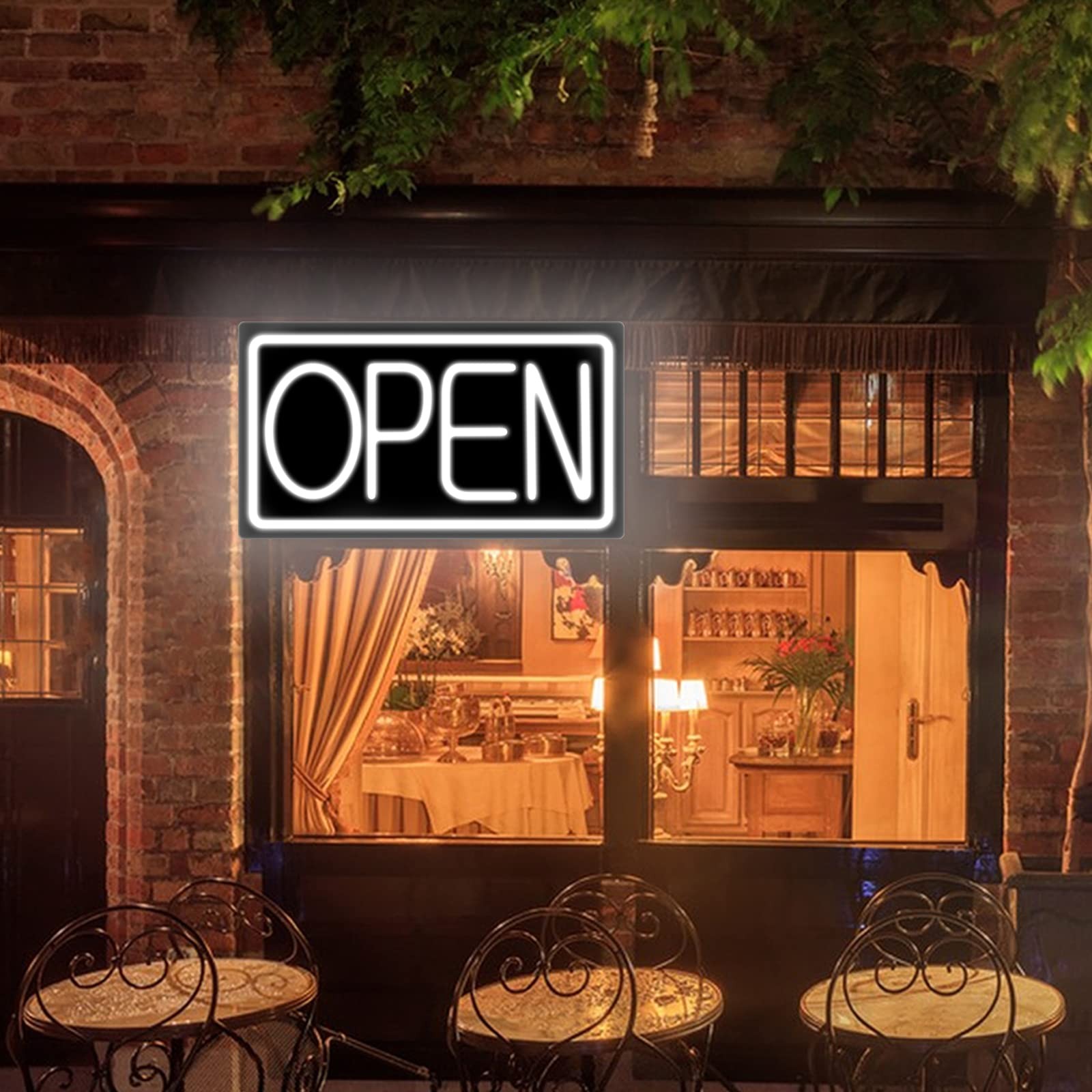 Open Signs for Business Ultra Bright LED Neon Open Signs 16 Inch Plug In Elec…