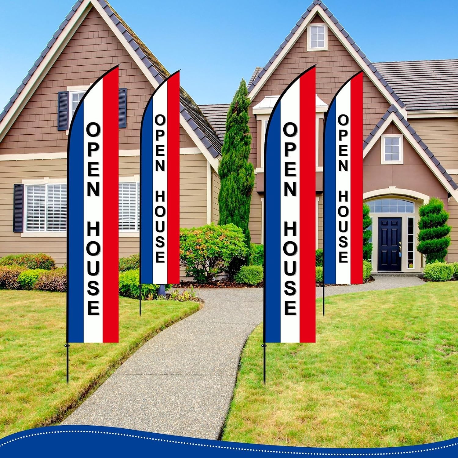 12ft Swooper Flag Pole Kit (2 Sets) – Portable, Durable, Tear Resistant Outdo…