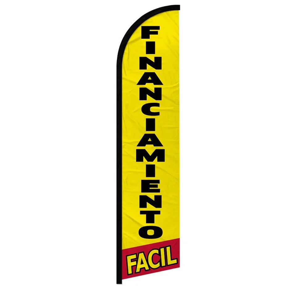 Financiamiento Facil Windless Full Sleeve Advertising Easy Finance Banner Flag