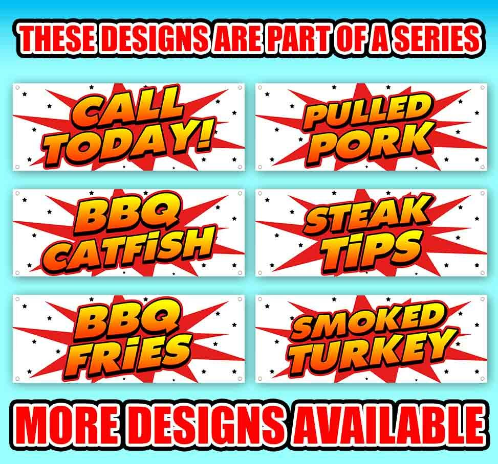 SMOKED BBQ Advertising Vinyl Banner Flag Sign Many Sizes USA