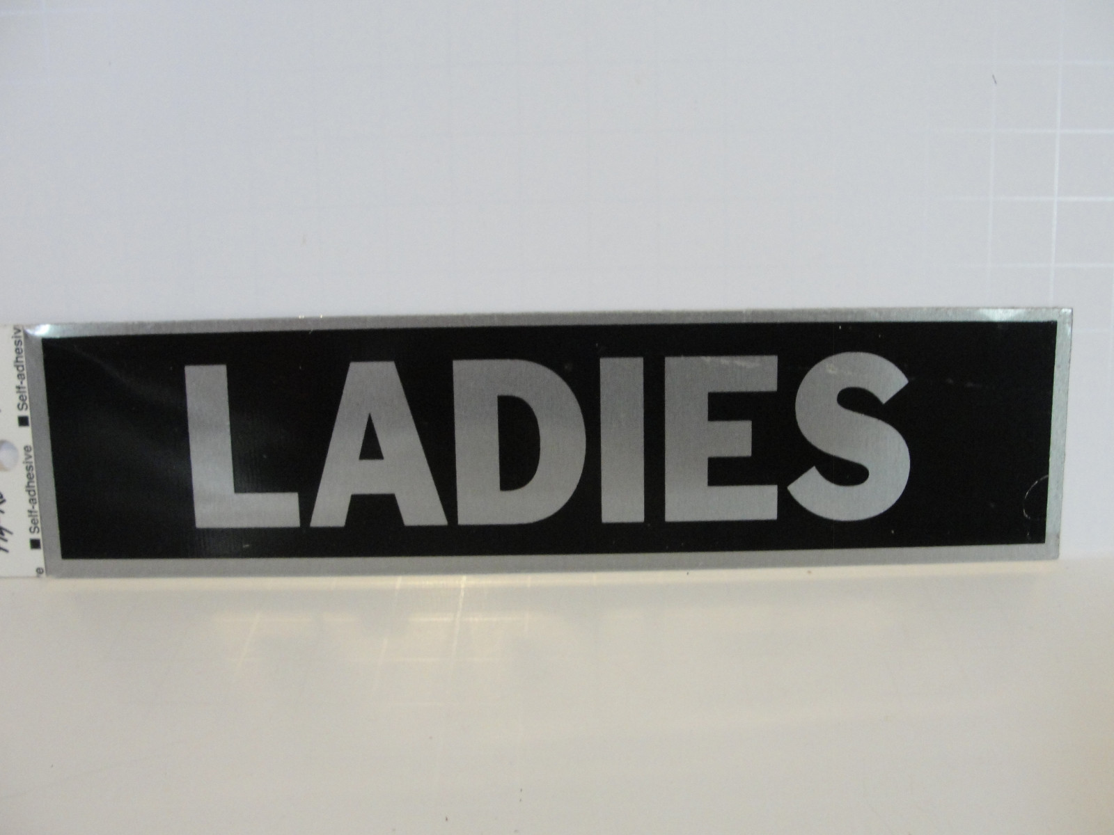 HY KO Products 418 Self-Adhesive « Ladies » Sign 2&Prime; x 8&Prime;