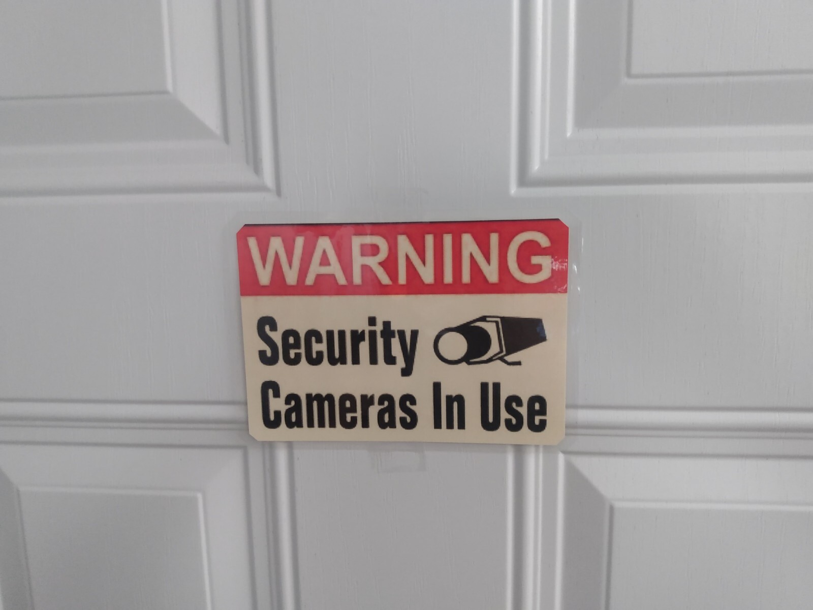 You Are On Camera 5&Prime; x 7&Prime; Plastic Laminated warning video surveillance