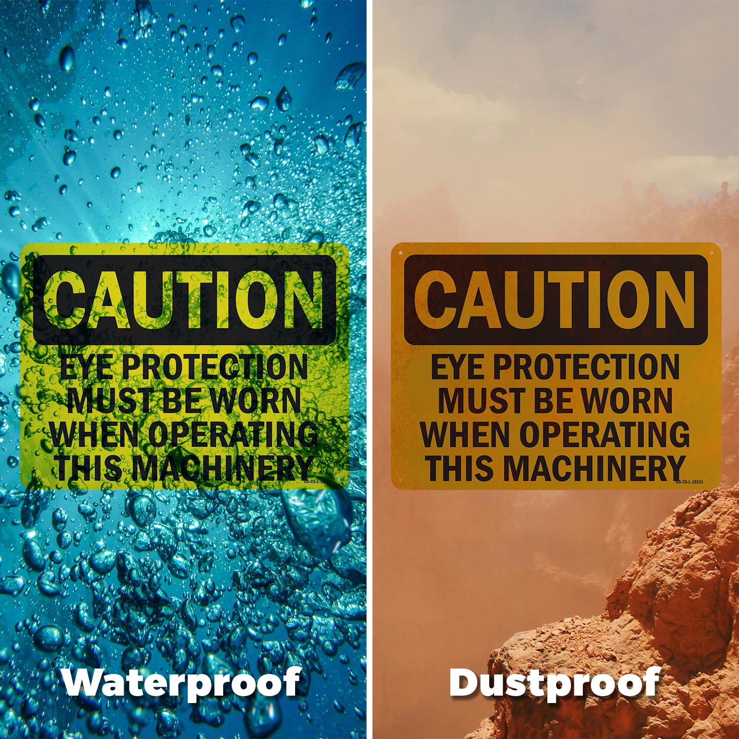 Eye Protection Must Be Worn When Operating This Machinery OSHA – 5 or 10 Pack