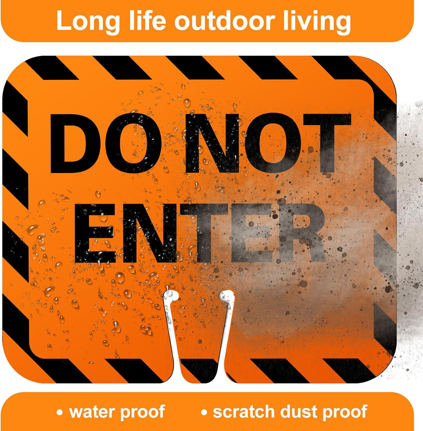 3 Pack Cone Top “Do Not Enter” Traffic Signs – Double-sided High Visibility PVC