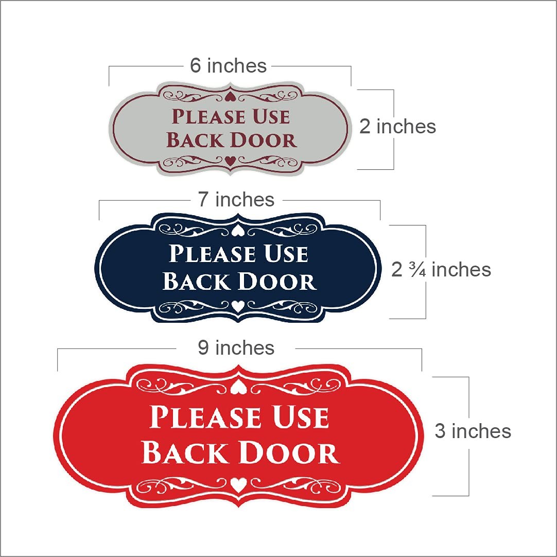 Designer Please Use Back Door Black/Silver – Medium 1 Pack
