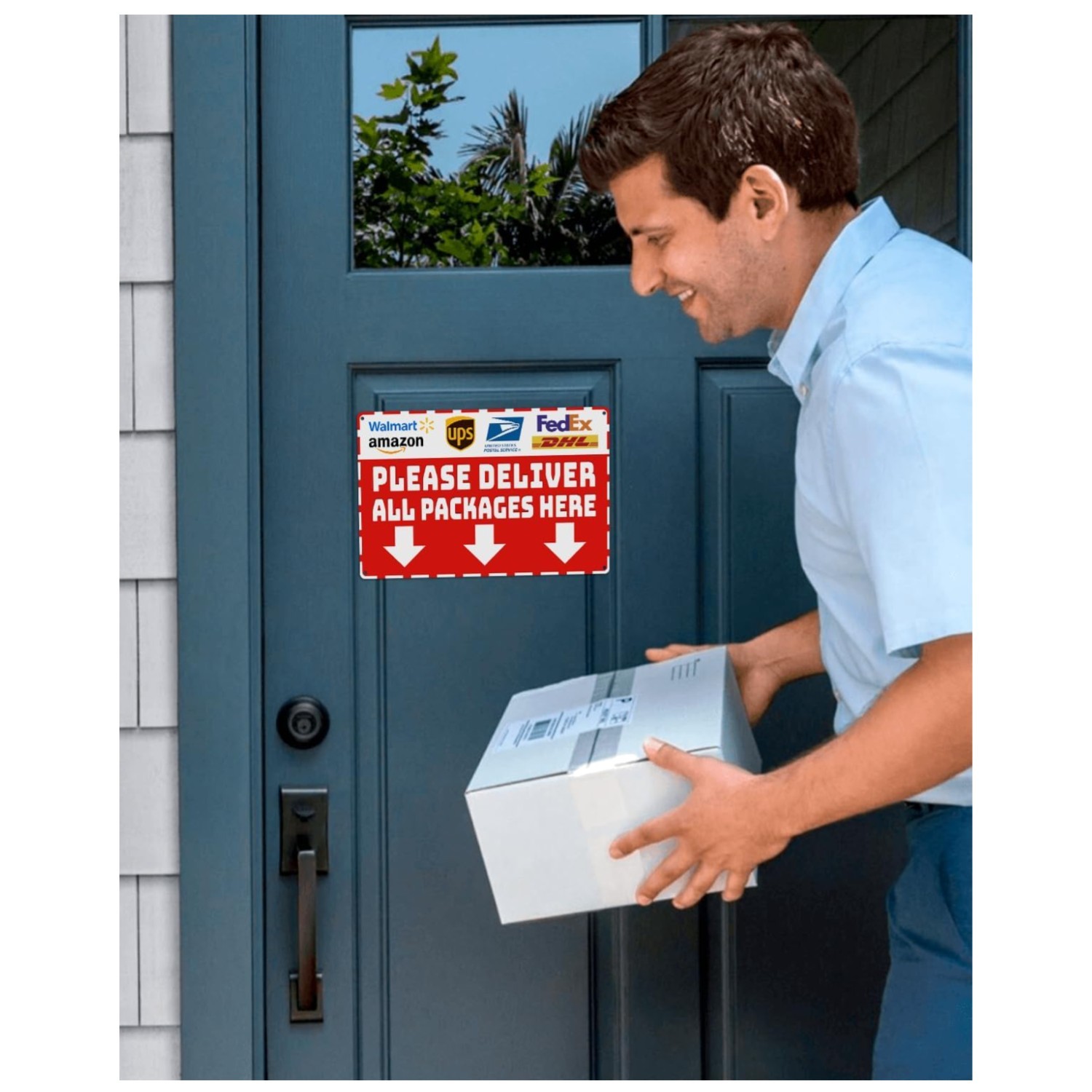 Waterproof Metal Sign for Home Package Delivery