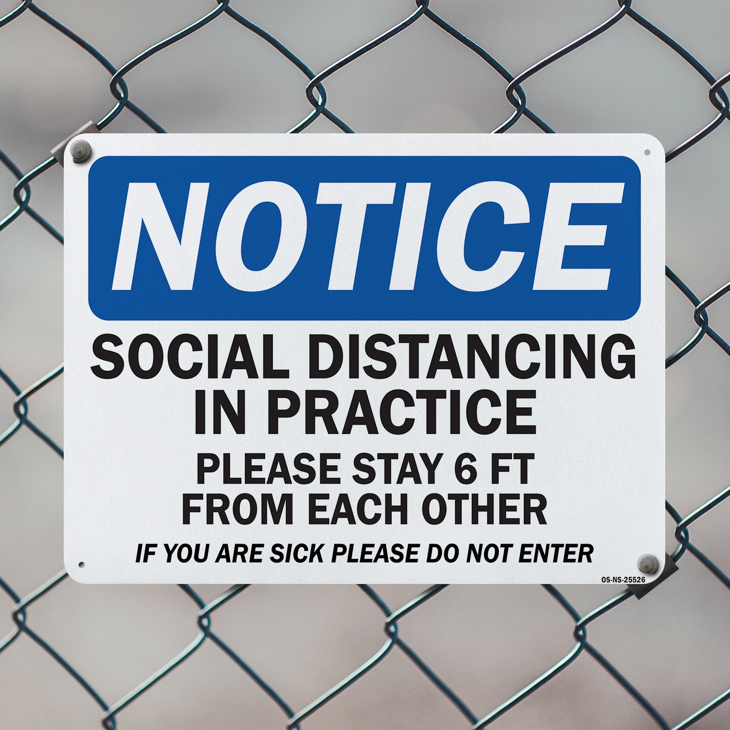 Social Distancing In Practice Public Safety Sign Metal,, Decal 5 or 10 Pack