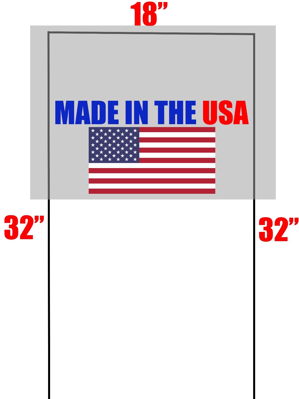 25 Heavy Duty 32×18 Yard Sale Sign Stake « U » Frame 0.148&Prime; Shiny Galvanized Wire