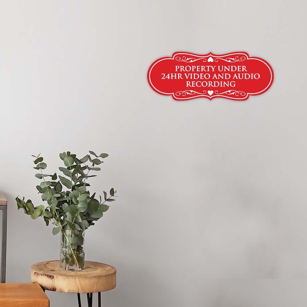 Designer Property Under 24hr Audio and Video Recording Sign – Easy Installati…