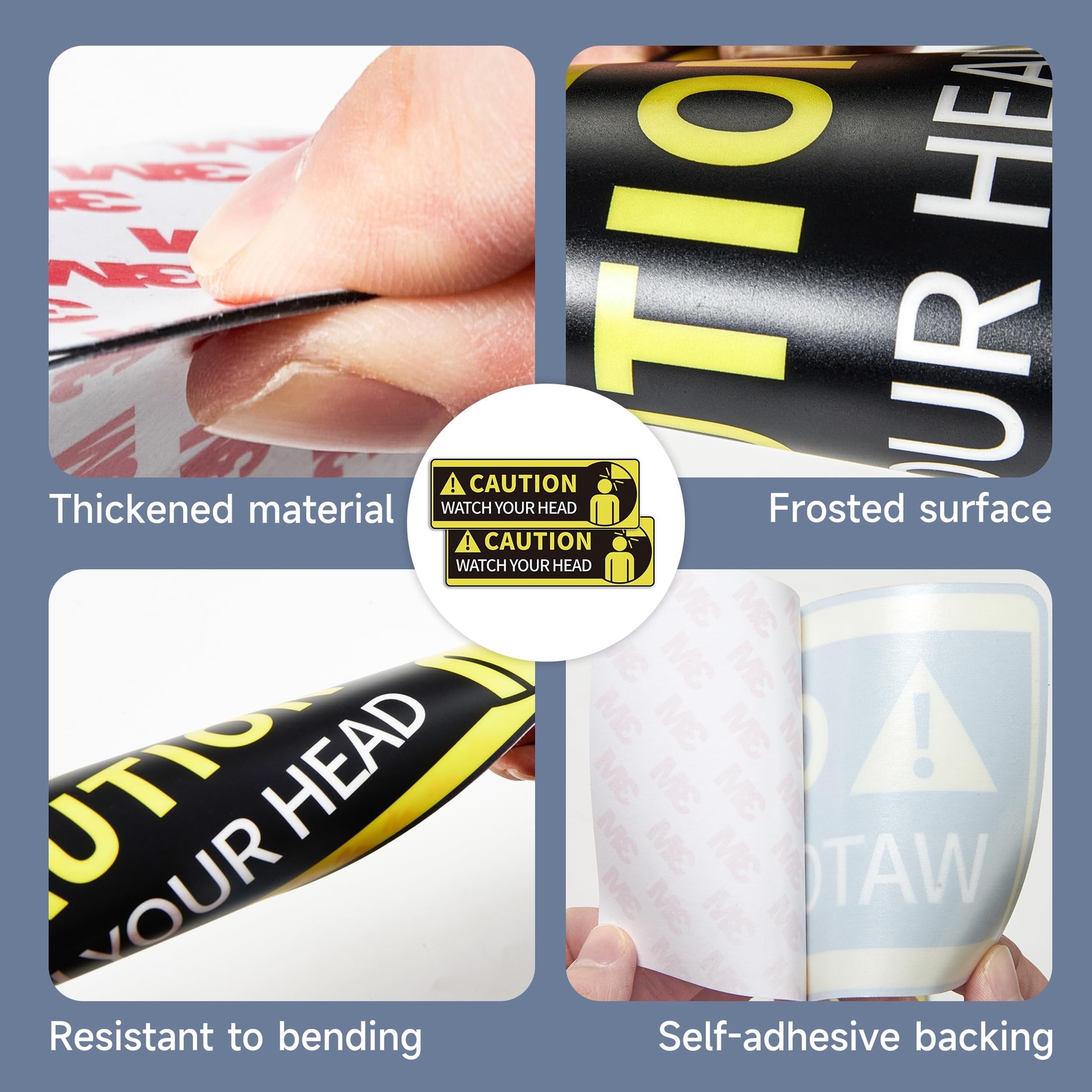 2 PCS Watch Your Head Sign Stickers, Easy Installation Self Adhesive Vinyl Sa…