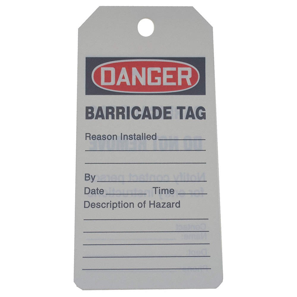 GRAINGER APPROVED 43Z239 Danger Tag By The Roll,6 1/4in H,PK250 43Z239