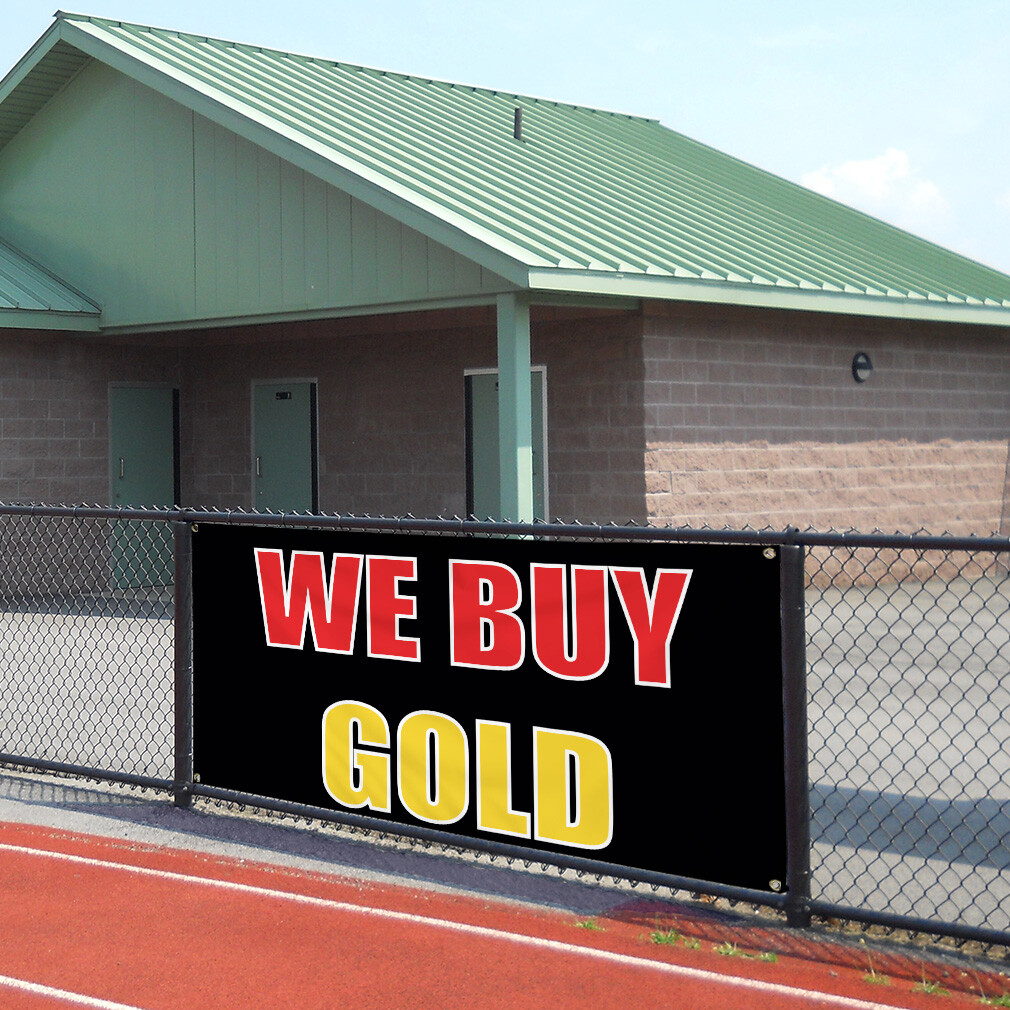 Vinyl Banner Multiple Sizes We Buy Gold Outdoor Advertising Printing E Business